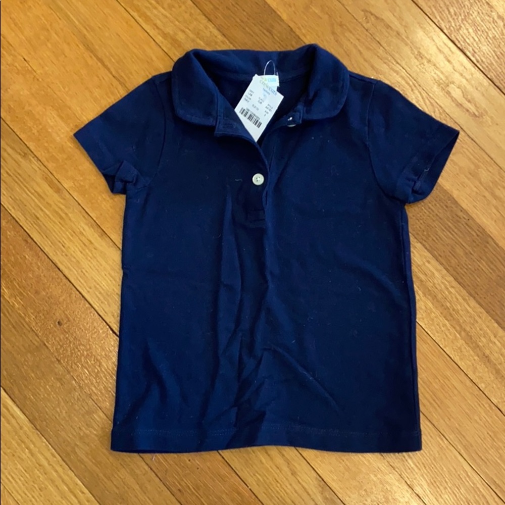 NWT Crewcuts girls’ navy polo. Size 3.